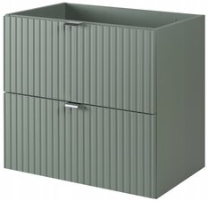 Szafka łazienkowa z umywalką 60 cm zielona ryflowane fronty 2 szuflady mdf line green - Miniaturka zdjęcia nr 8