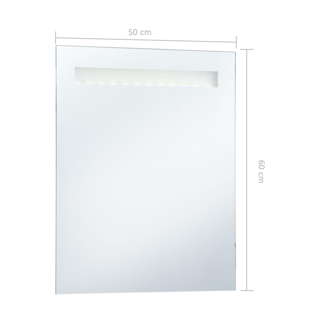  Lustro 50x60 cm do sypialni łazienki ścienne z LED szklane aluminium srebrny  nr. 7