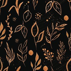 Tapeta Abstrakcyjne ZŁOTE Liście Gałązki Natura  - Miniaturka zdjęcia nr 7