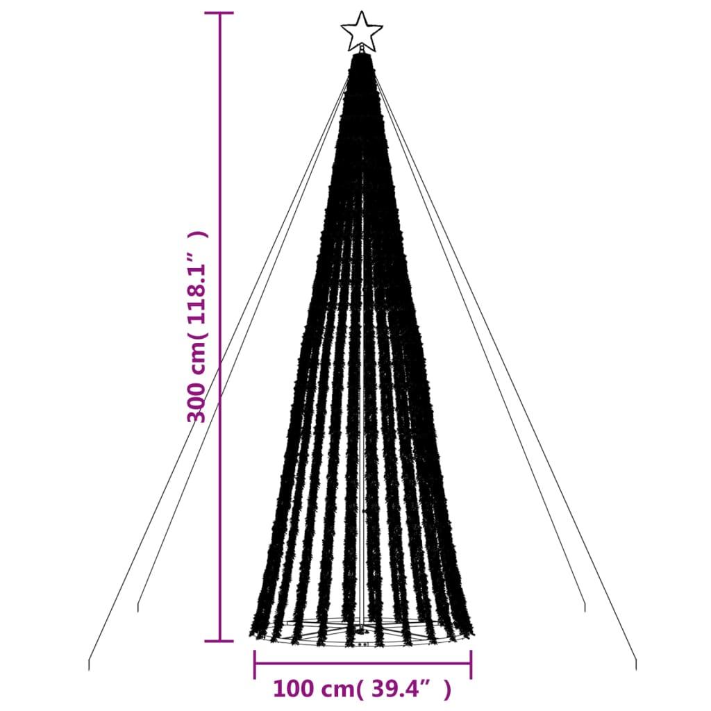 Stożkowa choinka z lampek, 688 kolorowych LED, 300 cm nr. 11