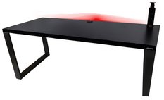 Biurko gamingowe model 3 Low 120x60x3.6 cm czarne loftowe led przepust hub do pokoju gracza - Miniaturka zdjęcia nr 3