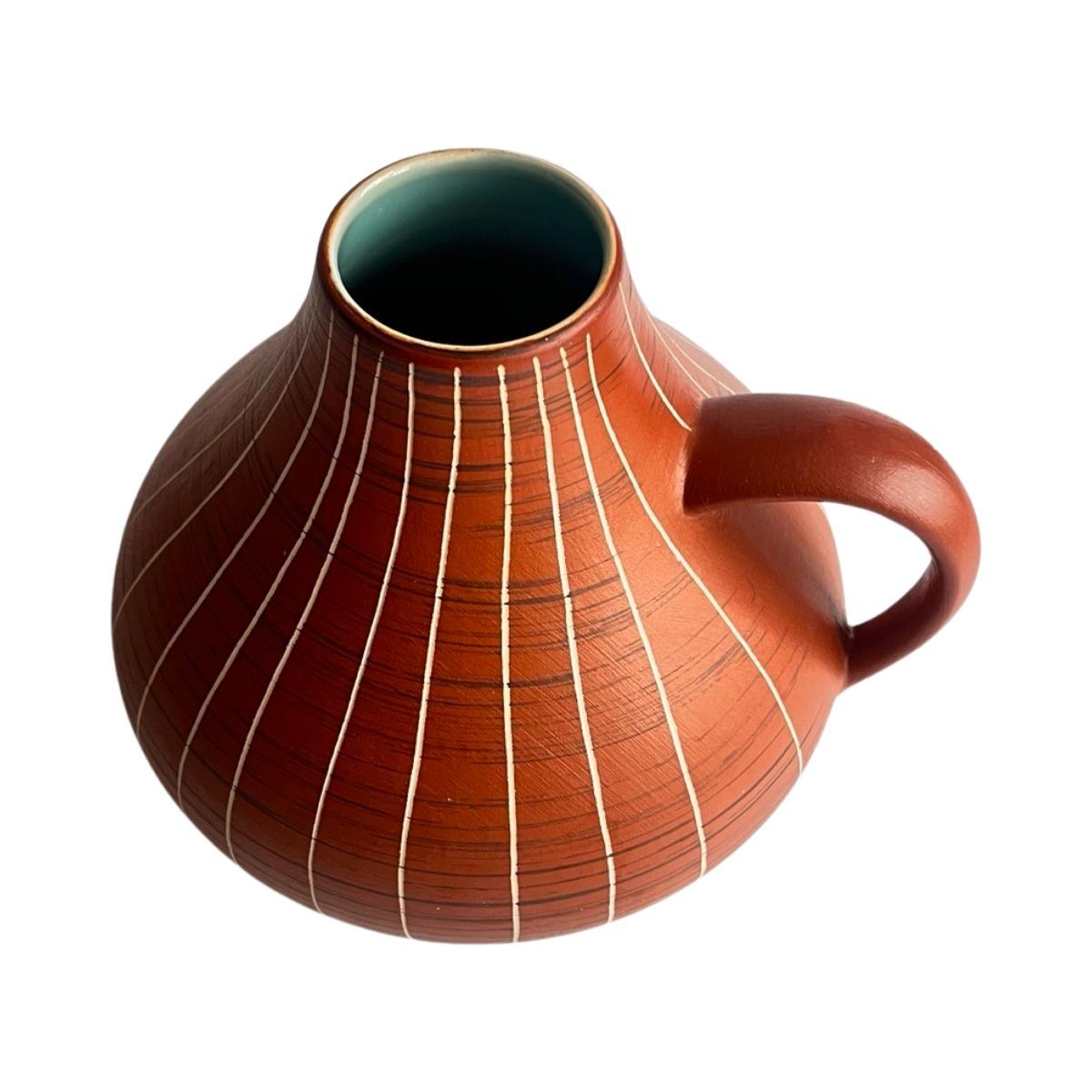 Ceramiczny wazon z uchem Gramann Keramik, Niemcy, lata 70. nr. 8