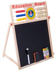 Tablica magnetyczna drewniana edukacyjna dla dzieci liczydło + magnesy 42x32,5 cm