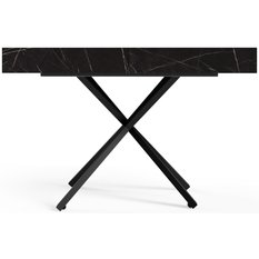 Stół rozkładany 120x90x80 cm prostokątny Aurora X black pietra grigria do jadalni - Miniaturka zdjęcia nr 3