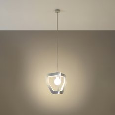 Lampa wisząca TRES biała 130x33x33cm nowoczesna E27 do salonu - Miniaturka zdjęcia nr 3