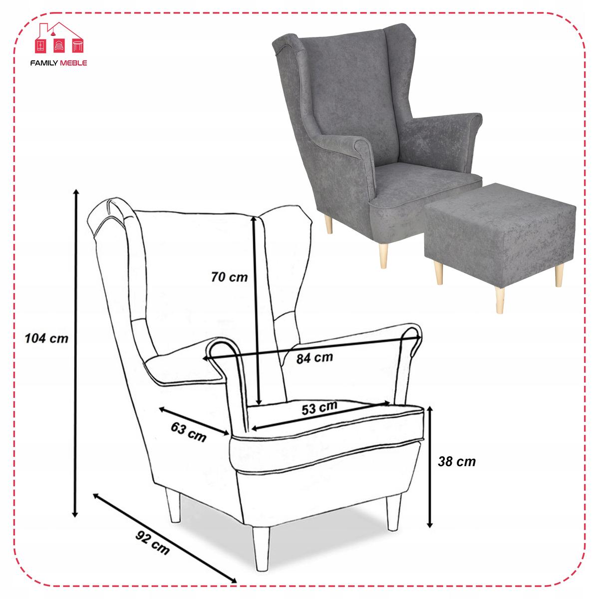 Relaksacyjne Miejsce - Fotel Uszak z Podnóżkiem nr. 6