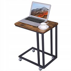 Stolik 50 cm do salonu sypialni biura kawowy pod laptopa metal brązowy - Miniaturka zdjęcia nr 7