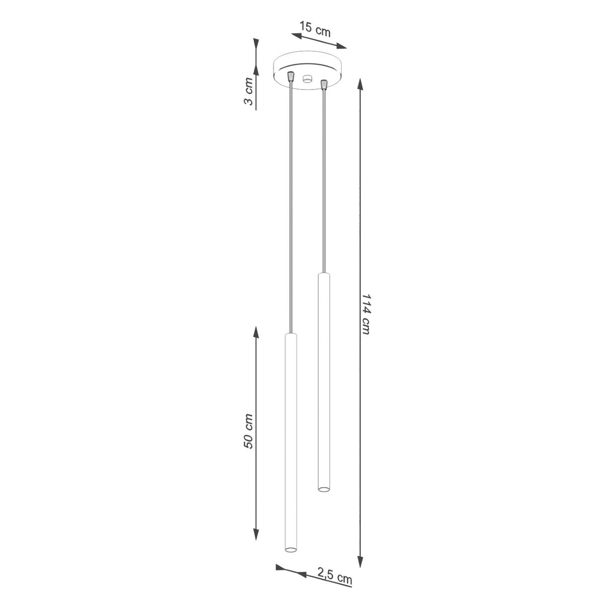 Lampa wisząca PASTELO 2 beżowa 104x15x15cm 2xG9 nr. 5