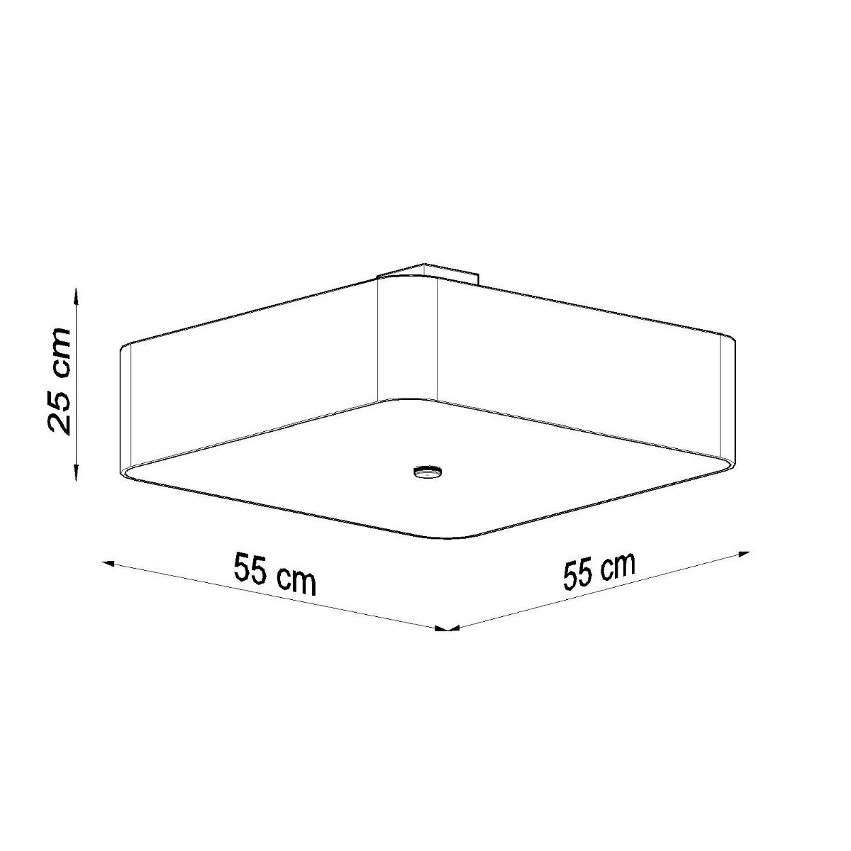 Plafon LOKKO 55 czarny 25x55x55cm E27 nowoczesna lampa do salonu nr. 4