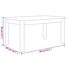 Stolik kawowy 80x50x40 cm z litego drewna sosnowego miodowy brąz do salonu - Miniaturka zdjęcia nr 8