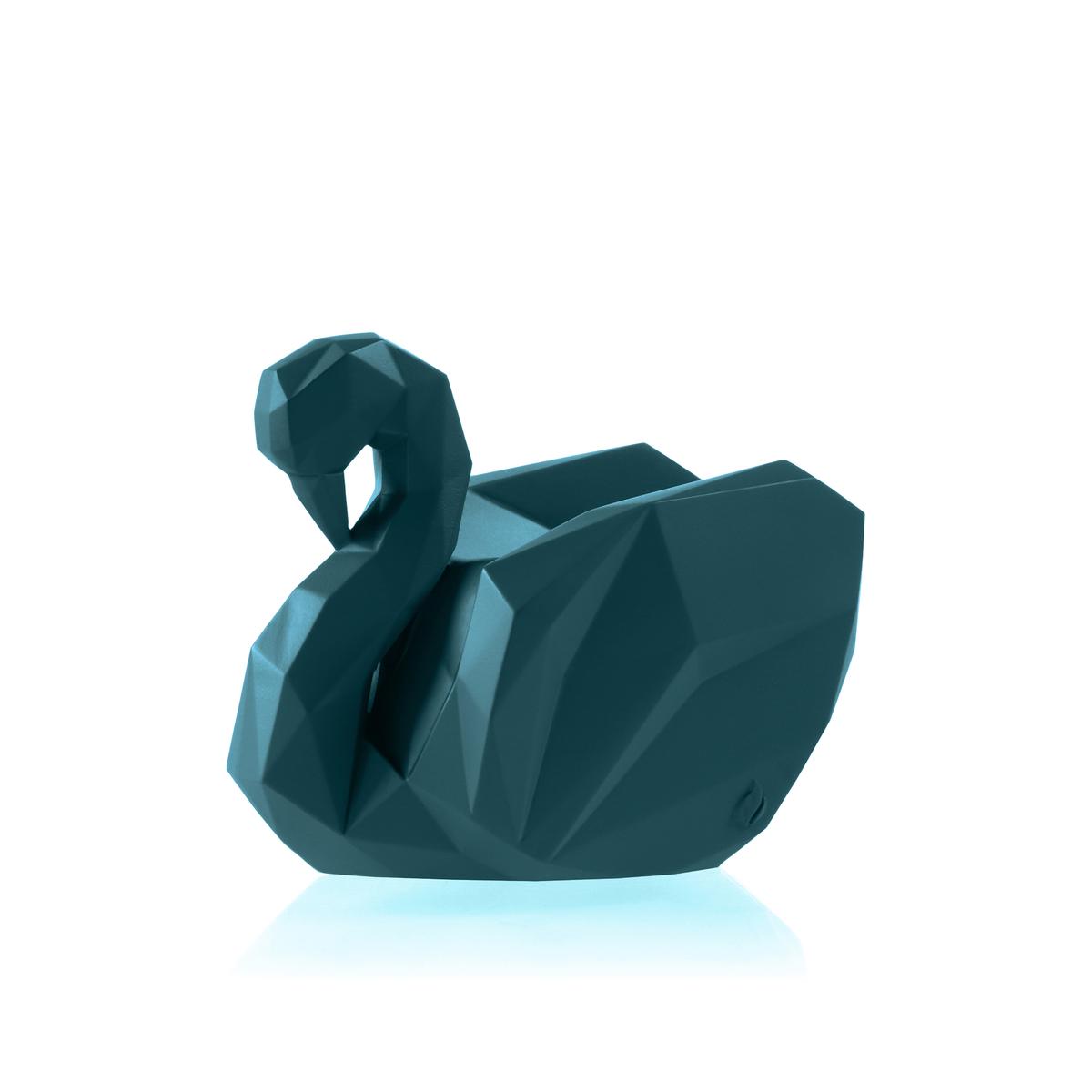 Świecznik Swan Low-Poly Dark Turquoise Poli