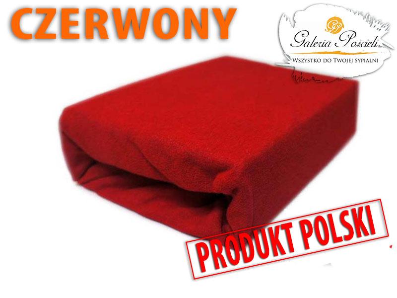 Prześcieradło frotte 200x220cm CZERWONY nr. 2