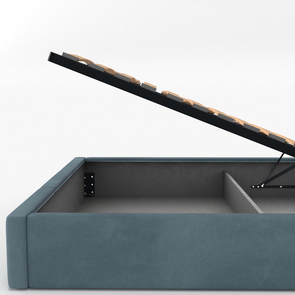 Łóżko Pojedyncze 90x200cm łóżko tapicerowane z pojemnikiem morskie do sypialni wezgłowie 100 cm  nr. 10