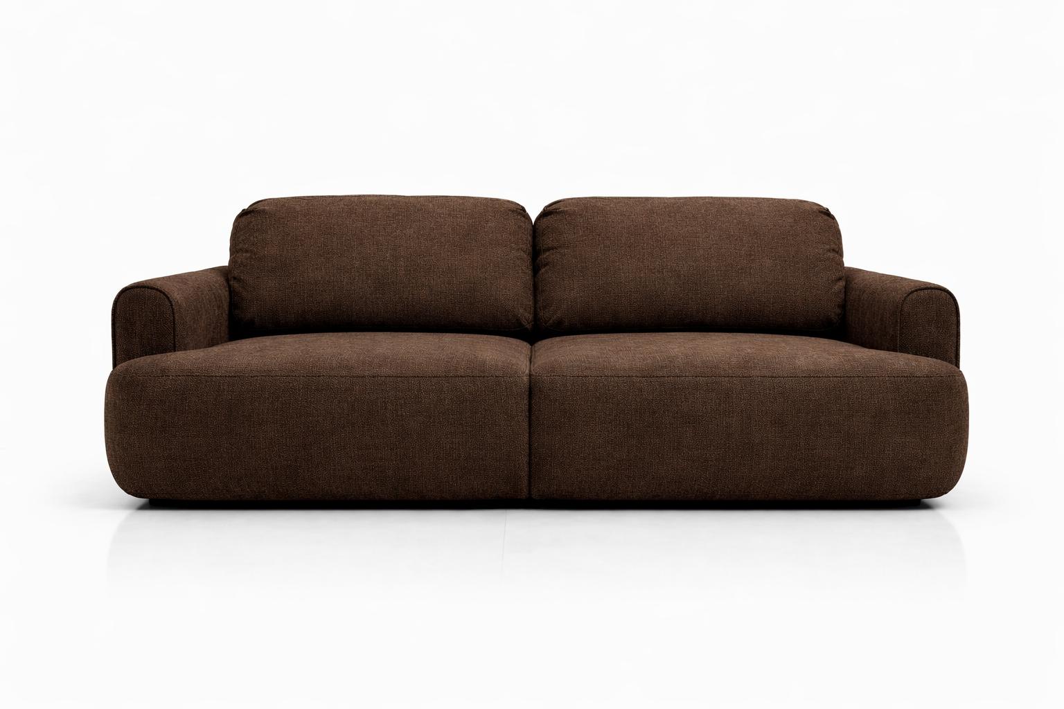 Kanapa z funkcją spania ITALY 250x100x82 cm FLOW 01 trzyosobowa sofa rozkładana tkanina brązowa nr. 2