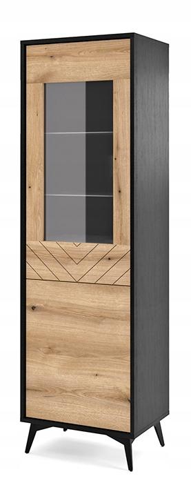 Witryna W54 system DIAMOND dąb evoke / czarny nr. 1