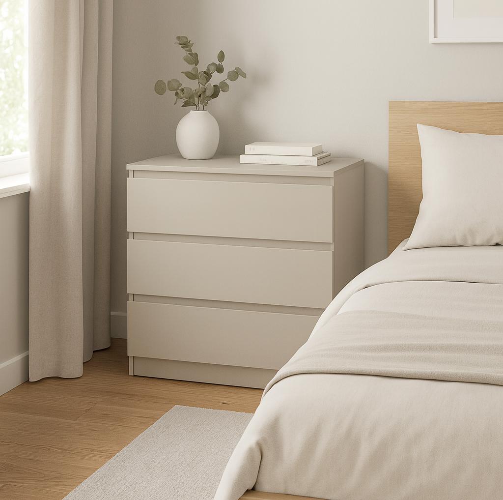 Komoda MARTUSIA 70x40x75 cm 3 szuflady kaszmir do salonu i sypialni nr. 3