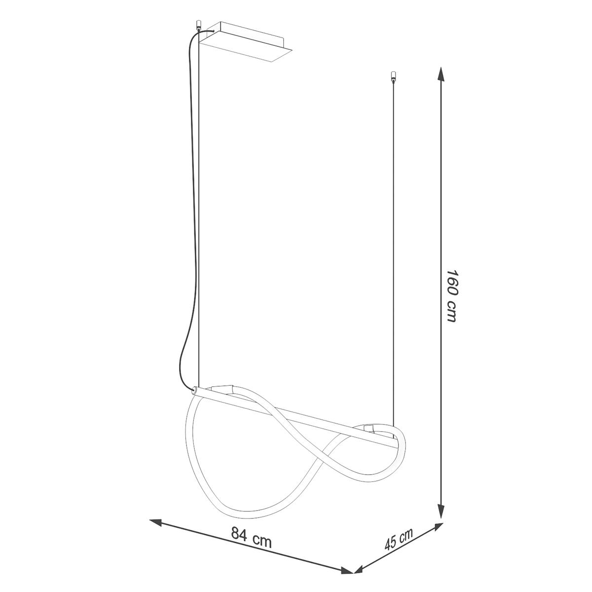 Lampa wisząca GALAKSE 84 czarna LED 2700-6500K 160x45x84cm nowoczesna LED do salonu nr. 8