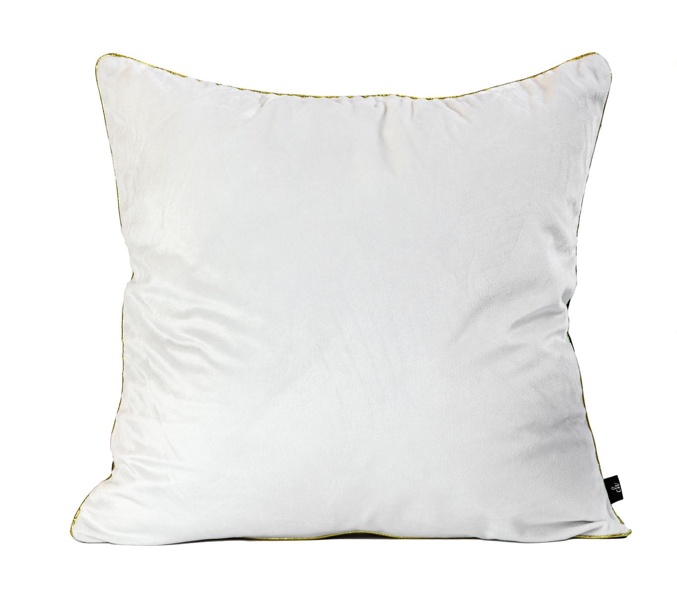 Poszewka TOTAL CHIC WHITE 45x45 cm biała z lwem welwetowa  nr. 2