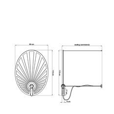 Lampa wisząca LEHDET biała 150x80x110cm nowoczesna E27 do salonu - Miniaturka zdjęcia nr 3