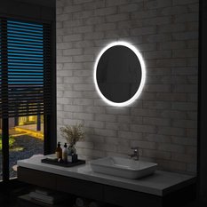  Lustro 60 cm do łazienki sypialni z LED szklane srebrny  - Miniaturka zdjęcia nr 3