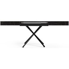 Stół rozkładany 120x90x80 cm prostokątny Aurora X black pietra grigria do jadalni - Miniaturka zdjęcia nr 5