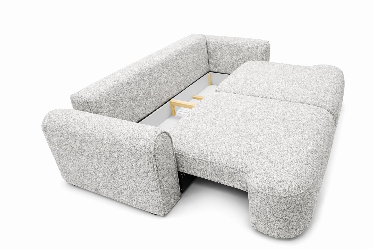 Kanapa rozkładana trzyosobowa ITALY 253x110x71 cm LOOP sofa z funkcją spania szara nr. 5