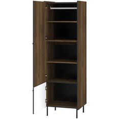 Szafa 59x55x190,7 cm  Prestigio  dwudrzwiowa orzech i czarny mat do sypialni i pokoju - Miniaturka zdjęcia nr 2