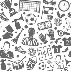 Tapeta Młodzieżowa Football SPORT Rysunki Dekor  - Miniaturka zdjęcia nr 7