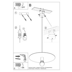 Lampa wisząca FLAVIO czarna 105x40x40cm nowoczesna E27 do salonu - Miniaturka zdjęcia nr 5