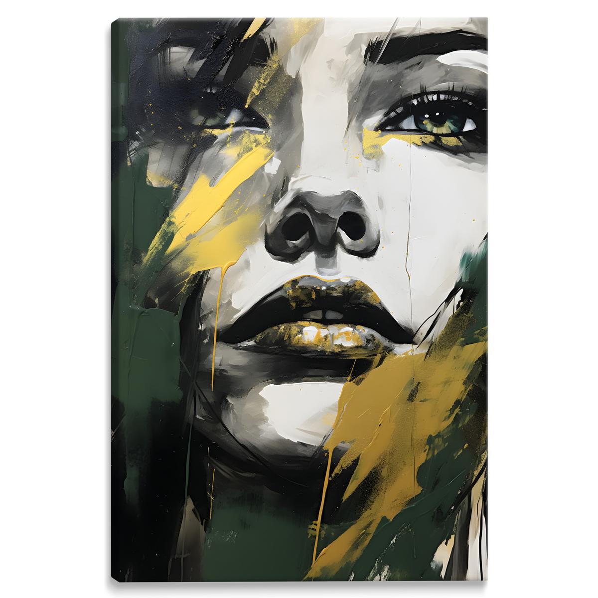 Obraz Canvas Abstrakcja Kobiecy PORTRET Styl Glamour Farba 80x120cm nr. 2