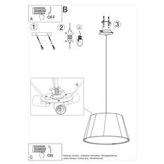 Żyrandol CONO 114x45x45cm biała lampa wisząca nowoczesna E27 do salonu  - Miniaturka zdjęcia nr 5