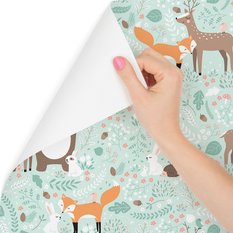 Tapeta dla dzieci – Przyjaciele lasu, styl nowoczesny - Miniaturka zdjęcia nr 3