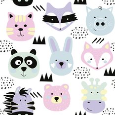 Tapeta Do Pokoju Dziecięcego KOLOROWE Zwierzątka  - Miniaturka zdjęcia nr 5