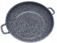 Garnek 32 cm 5,5 l niski marmurowy wok indukcja do kuchni - Miniaturka zdjęcia nr 5