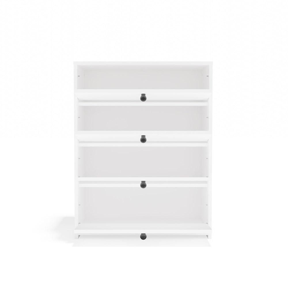 Szafka na obuwie Loka 85x66x36 cm do przedpokoju biała nr. 6