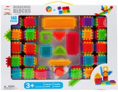 Klocki konstrukcyjne kreatywne wafle jeżyki układanka kolorowa dla dzieci 140szt
