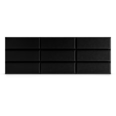 Panele tapicerowane 60x20 cm na ścianę prostokąt czarny - Miniaturka zdjęcia nr 4