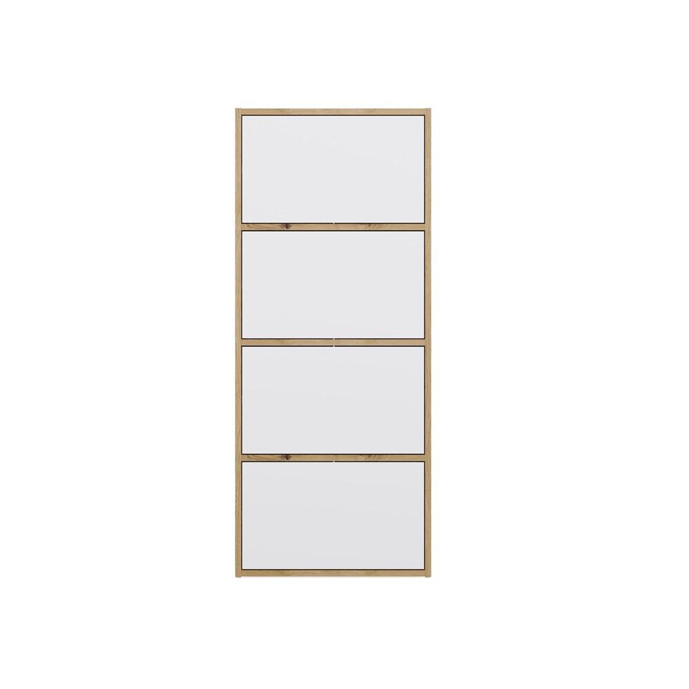 Komoda ALMA 119x50x40 cm do przedpokoju front biel korpus dąb artisan nr. 7