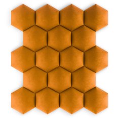 Panele tapicerowane 35x40 cm hexagon velvet miodowy - Miniaturka zdjęcia nr 7