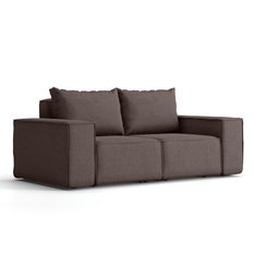 Sofa ogrodowa SONNE 180x73x88 cm dwuosobowa wodoodporna UV + 2 poduszki na taras do ogrodu brązowa