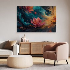 Obraz Do Salonu Kwiaty Abstrakcja Nowoczesny Wzór Glamour 120x80cm - Miniaturka zdjęcia nr 6