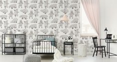Tapeta W Stylu Skandynawskim Malowane NIEDŹWIEDZIE  - Miniaturka zdjęcia nr 6