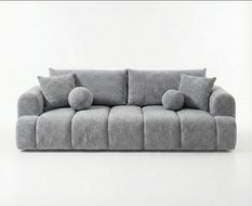 Kanapa rozkładana trzyosobowa Mediolan 250x112x90 cm LOOP sofa z funkcją spania szara - Miniaturka zdjęcia nr 3