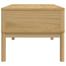 Stolik kawowy FLORO 99x55,5x45 cm z dwoma szufladami lite drewno sosnowe woskowy brąz do salonu - Miniaturka zdjęcia nr 6