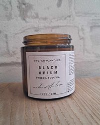 Świeca Sojowa Zapachowa Black Opium 120ml 27h Drewniany knot