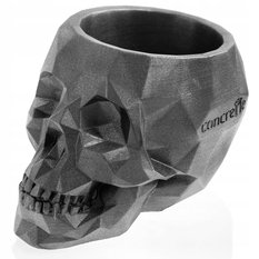 Doniczka betonowa Skull Low-Poly 7,6 cm | Stal