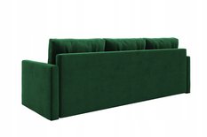 Kanapa IVIO 230x87x86 cm sofa z funkcją spania rozkładana velvet welur zielona do salonu - Miniaturka zdjęcia nr 6