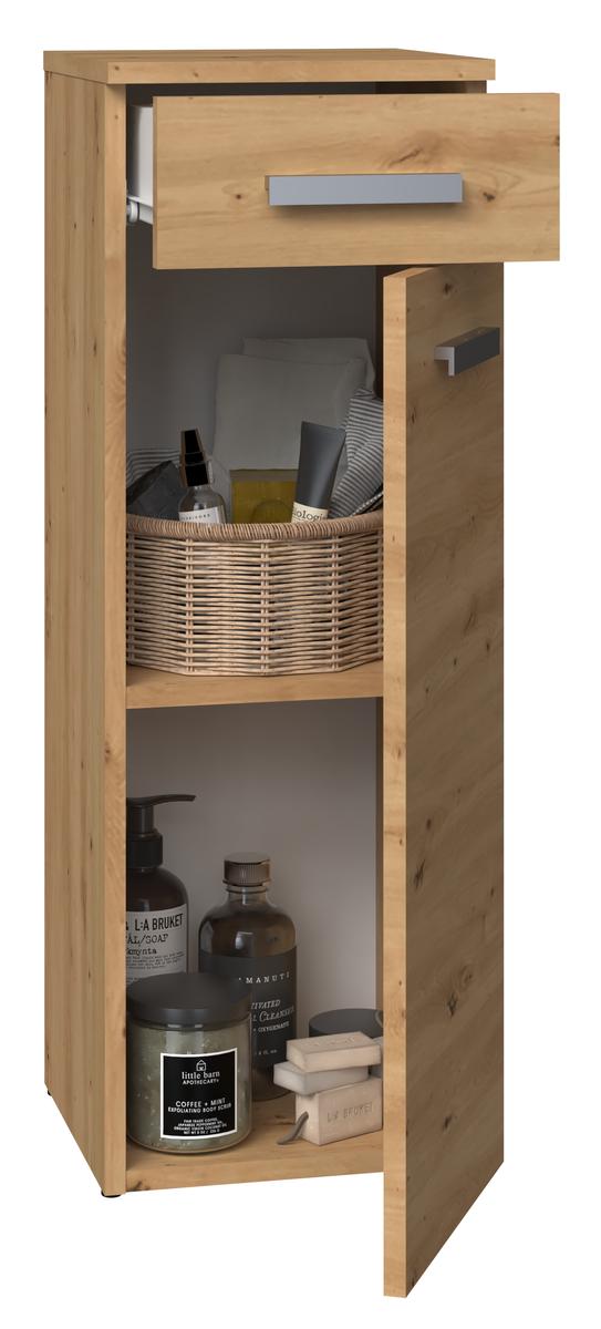 Szafka łazienkowa NEL V DS 85x30x30 cm z szufladą i drzwiami do łazienki dąb artisan nr. 4