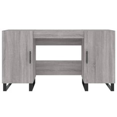 Biurko 140x50x75cm z szafkami szary dąb sonoma do biura lub gabinetu salonu czy pokoju - Miniaturka zdjęcia nr 6