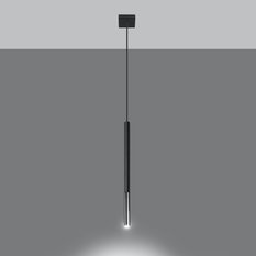 Lampa wisząca MOZAICA 1 czarny/chrom 100x8x8cm nowoczesna G9 do salonu - Miniaturka zdjęcia nr 3